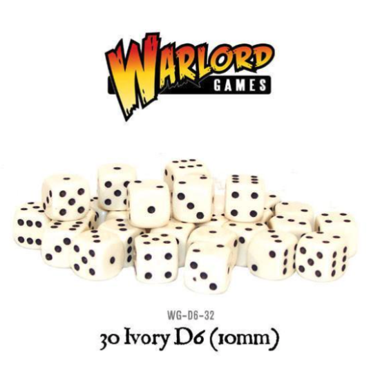 Spot Dice - 30 * 10mm dice (ivory)